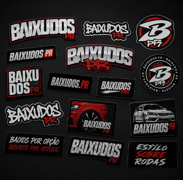 Kit de adesivos Baixudos.PR — imagem 1